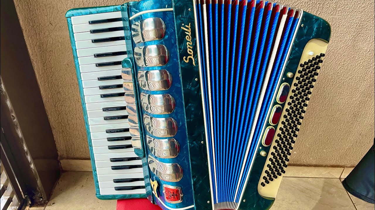 (✈️✈️✈️Vendido) Acordeon SONELLI 120 Baixos Boa E Barato