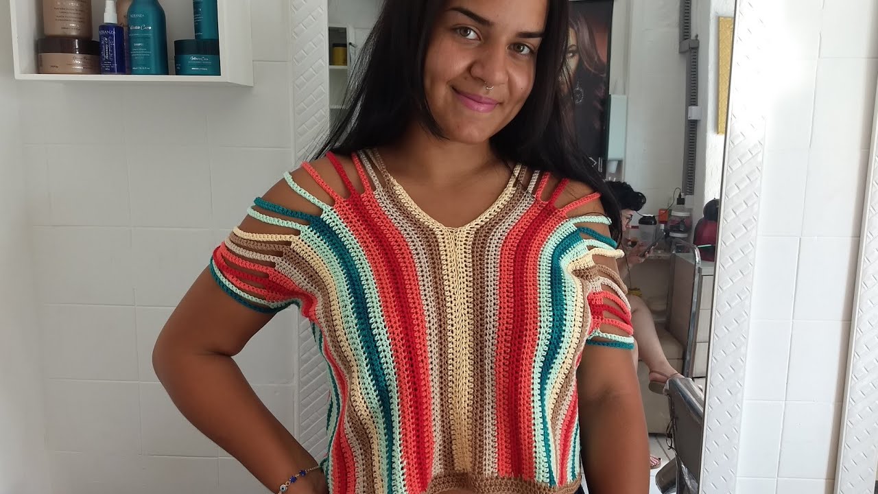 Blusa em crochê,  primavera, nível básico por Neuzyvalim