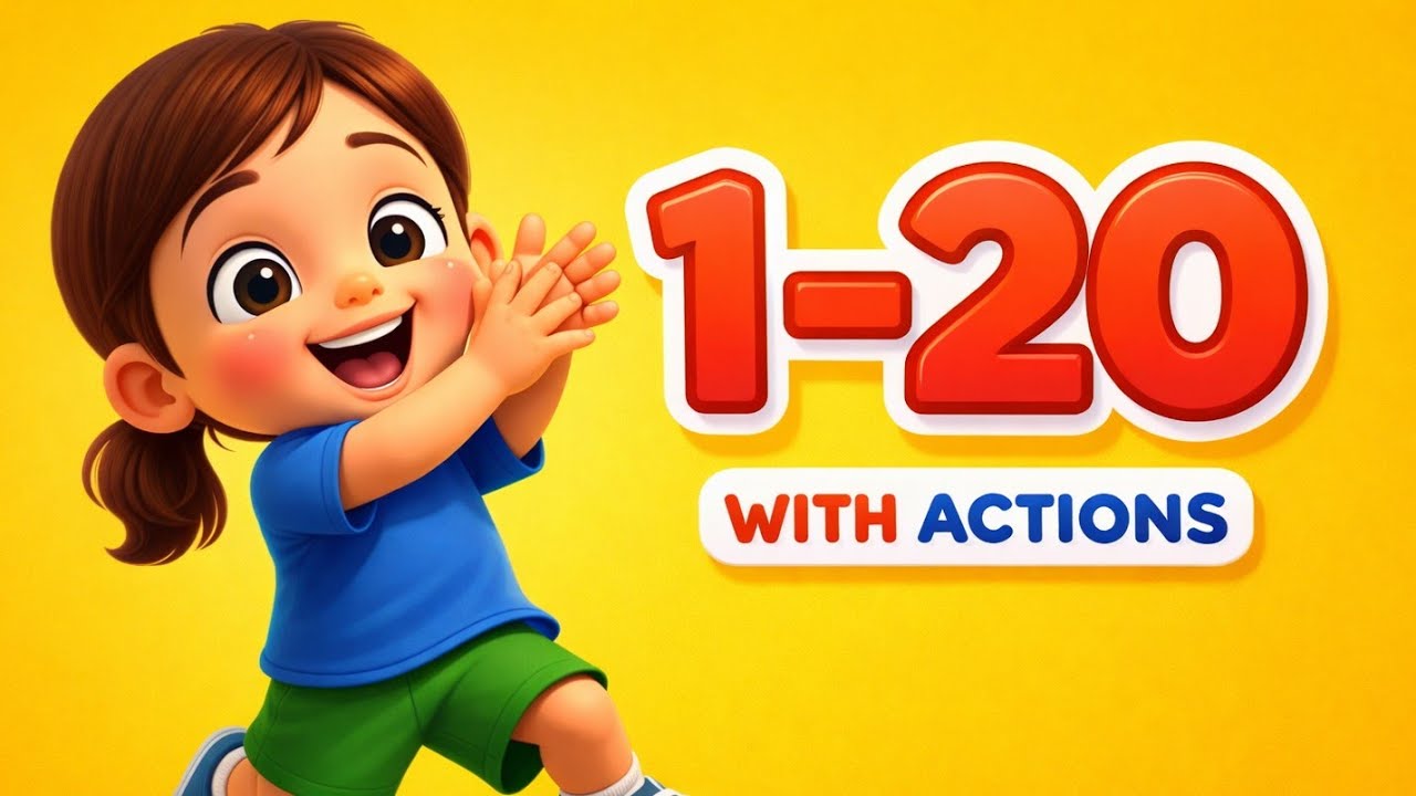 Numbers 1 to 20 with Actions | Fun Counting Rhyme for Kids