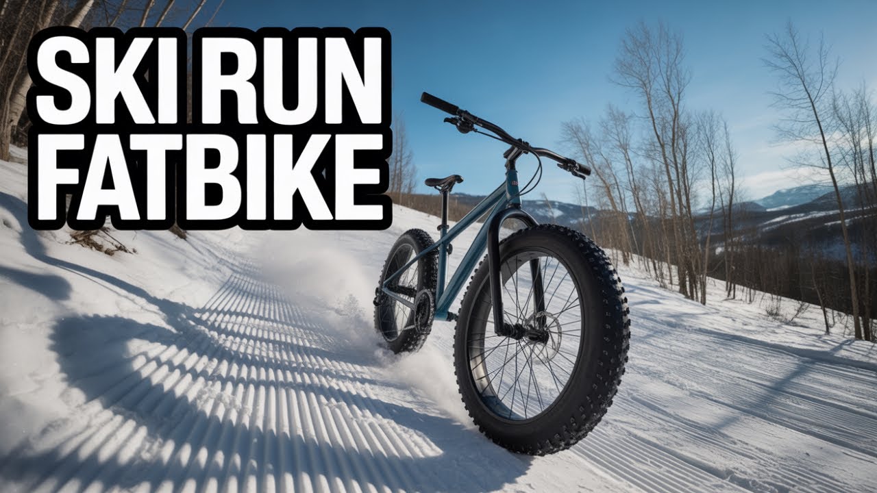 POV: FATBIKING DOWN A SKI RUN