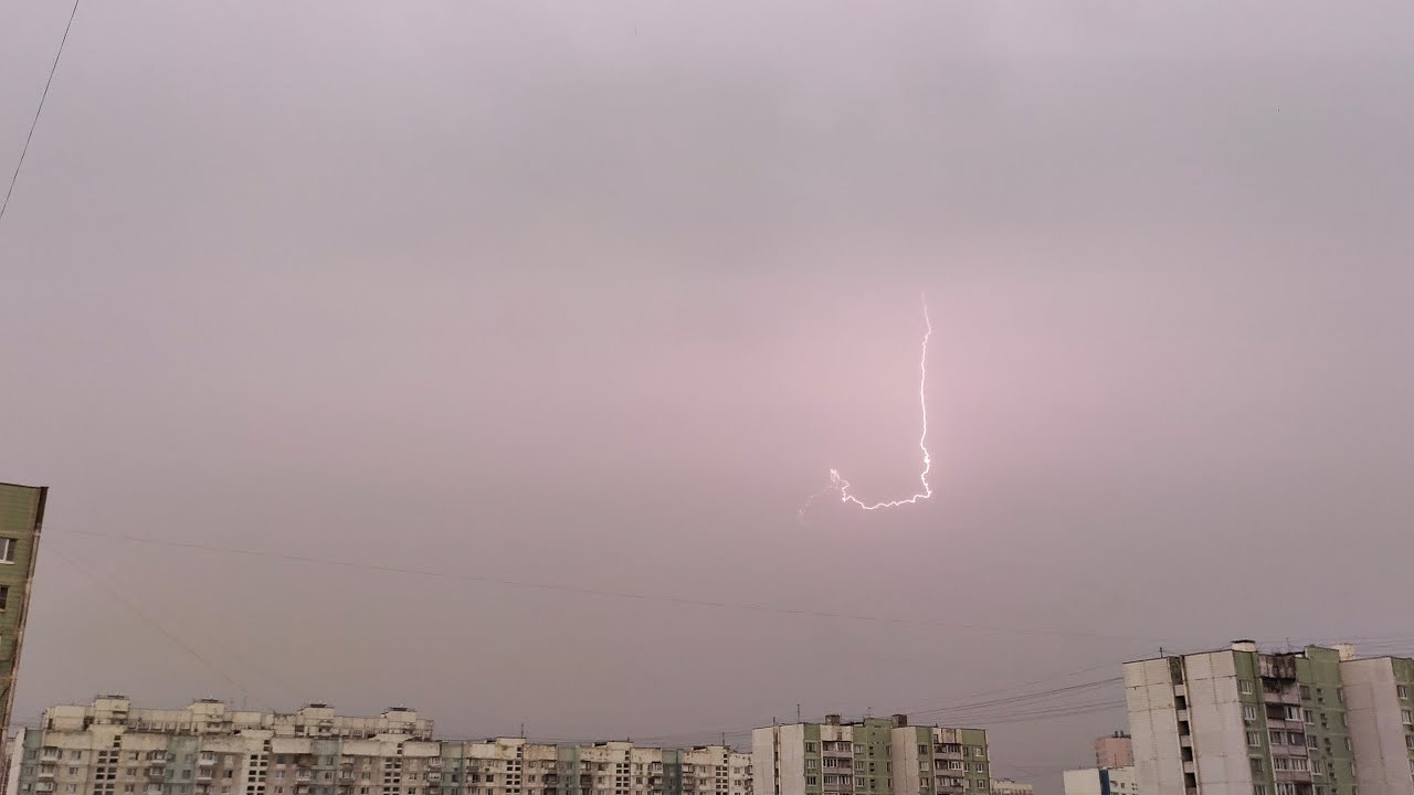 ⚡Гроза с мощным ливнем в Москве 20 августа 2023⛈️