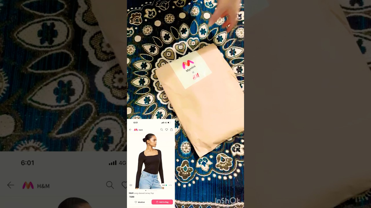 Unboxing h&m long sleeve jersey top#myntrafinds #brand #fashion #unboxing #review #H&M