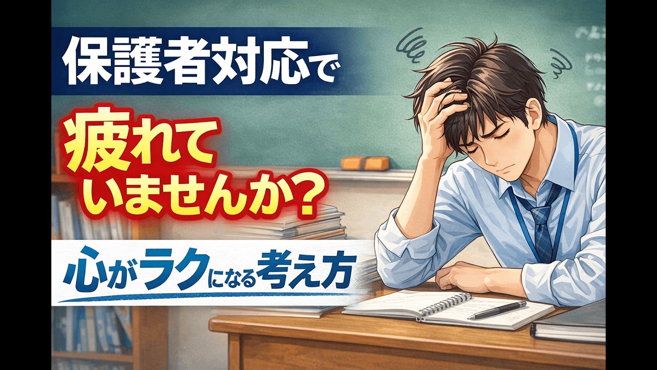 【あなただけじゃない！】保護者対応で疲れる先生へ。ラクになる３つの考え方
