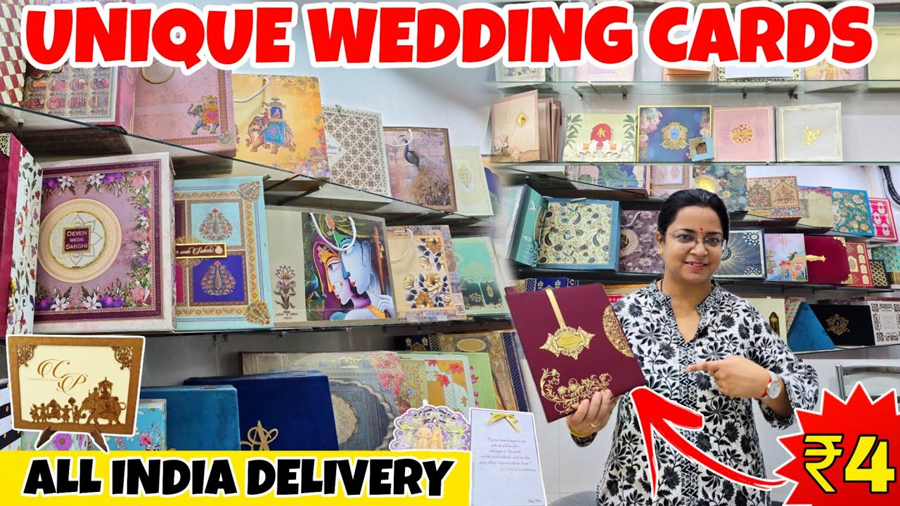 Cheapest wedding cards in Chawri bazar Chandni chowk market delhi Unique invitation cards #cards