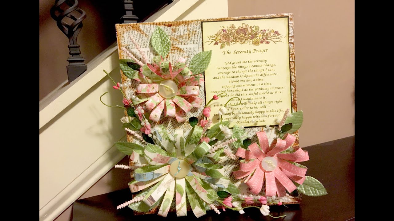 Upcycled Box to Mixed Media Floral Wall Art