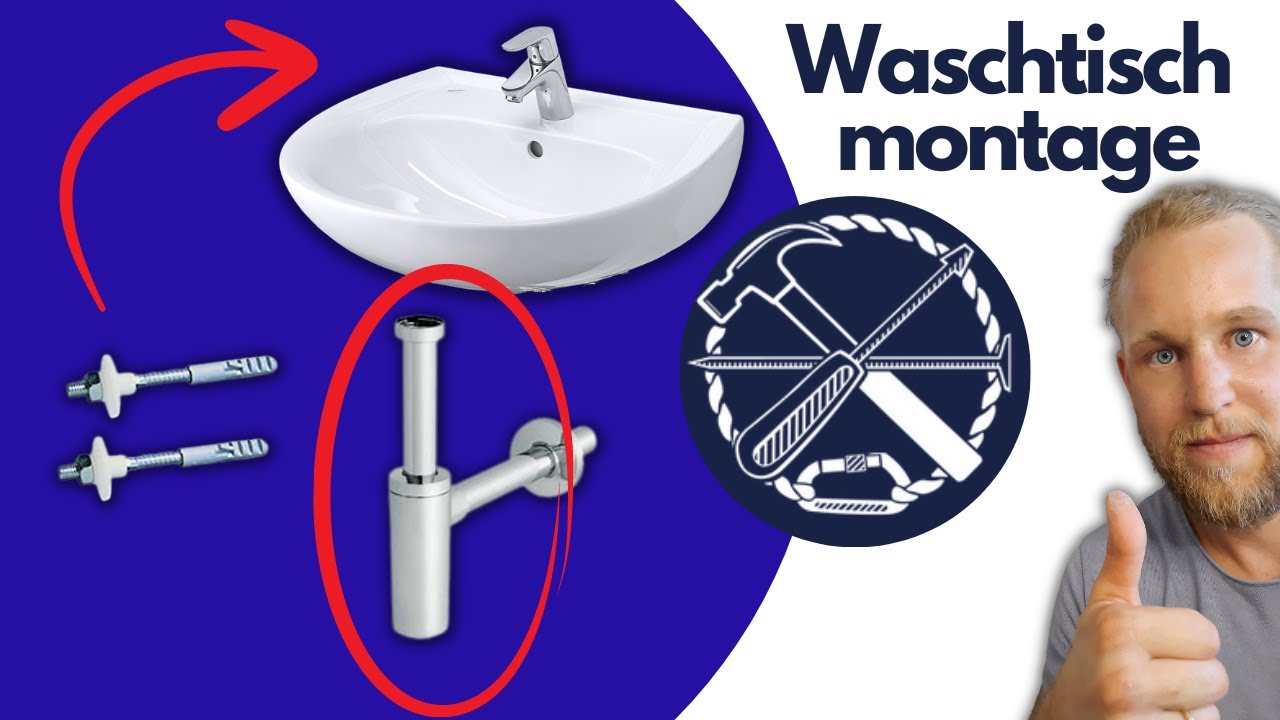 Waschtisch montieren | Geberit Flaschensiphon
