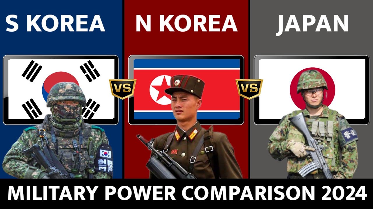 South Korea vs North Korea vs Japan - Military Power Comparison 2024