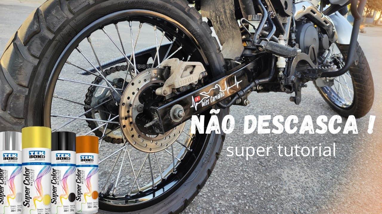 Como pintar o aro da moto com spray - método duradouro que não descasca !