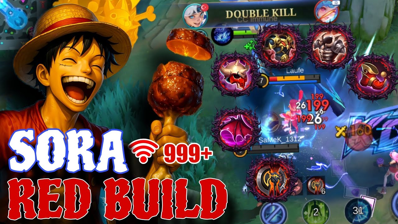 TRYING RED BUILD WITH SORA even my ping didn’t expect it to be this powerful Definitely give it try