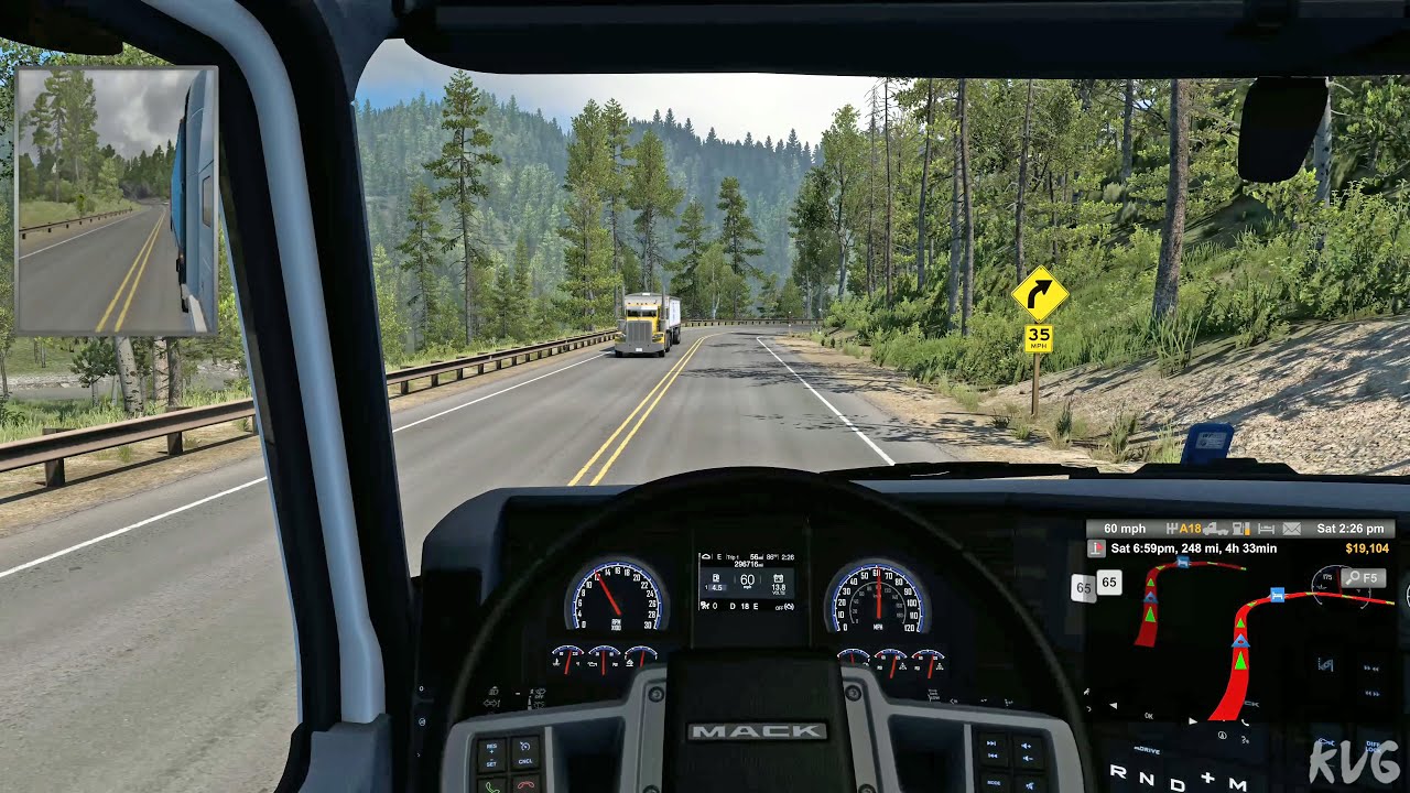 American Truck Simulator - Kalispell to Great Falls - Montana Gameplay (PC UHD) [4K60FPS]
