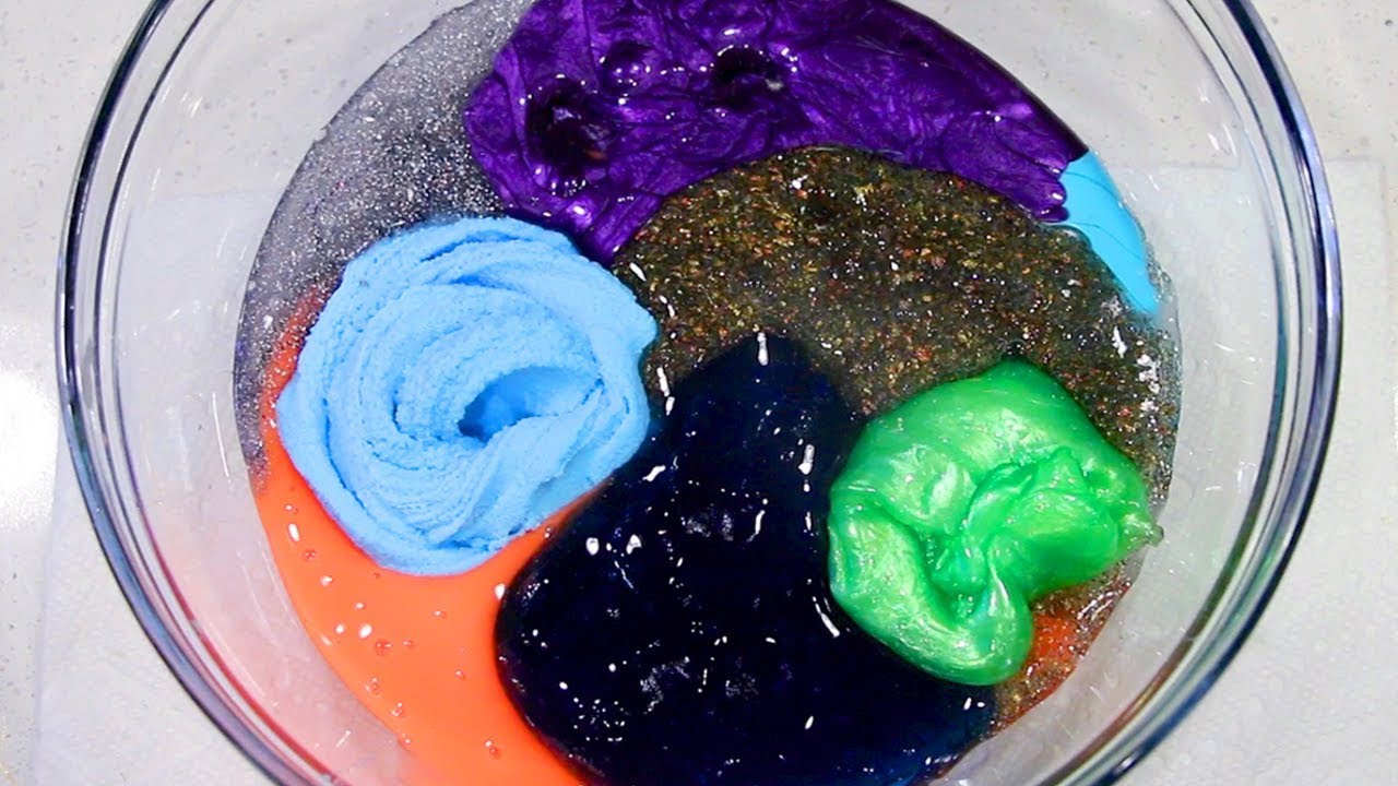 Mixing My Old Slime and Making a Satisfying Slime Smoothie!