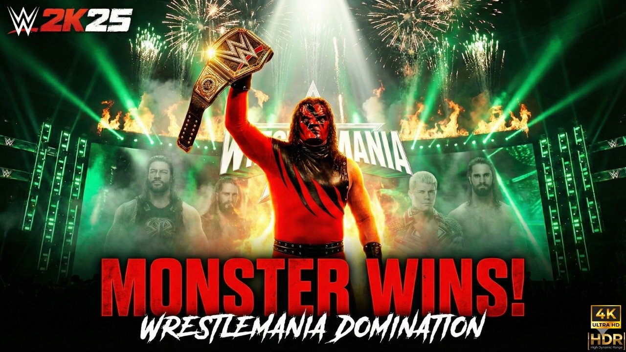 Kane Dominates 10-Man Gauntlet at WrestleMania 😈 WWE 2K25