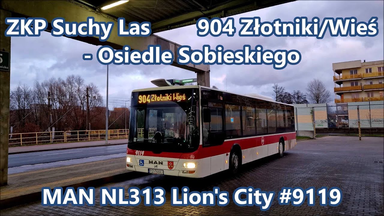 ZKP Suchy Las - linia 904, MAN NL313 Lion's City #9119