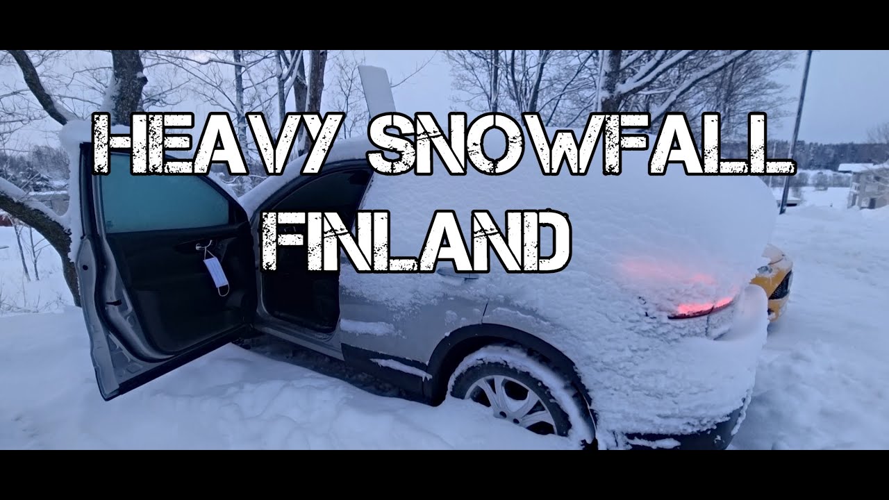 Snowfall in Vantaa, FINLAND | Driving in Vantaa in the Winter Snow in 4K.