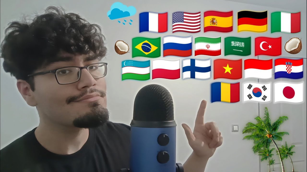 ASMR Coconut Coconut Rain 🌧️🥥 in Different Languages🌴