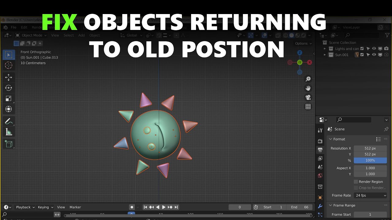 FIX Objects returning to previous position after saving in Blender