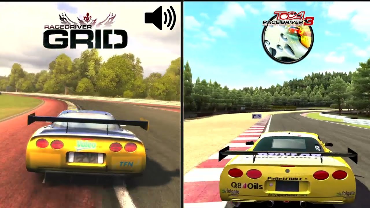 Race Driver Grid VS Toca Race Driver 3 in [4k] Corvette C5 R
