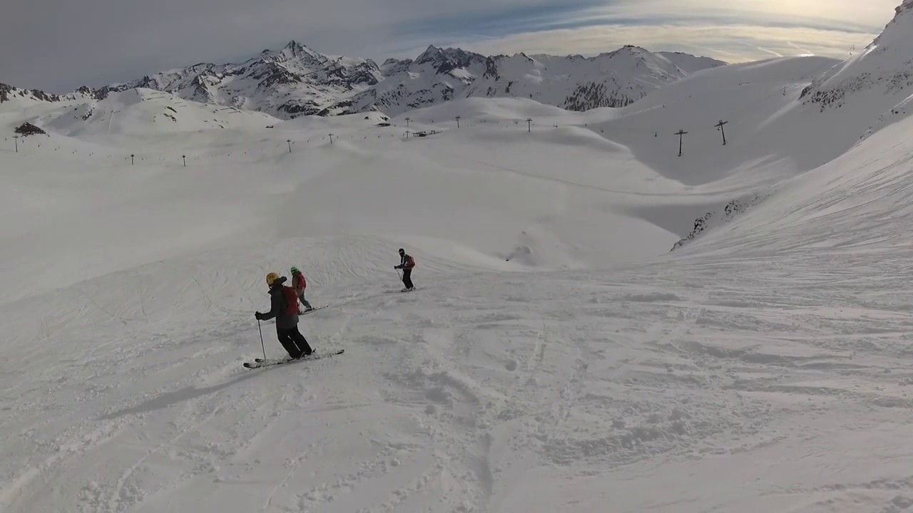 Espace Killy, Aiguille Percee down to Marais chair