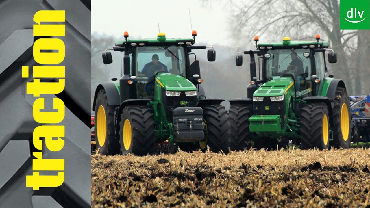 John Deere 7310R vs. 8320R im traction-Vergleichstest