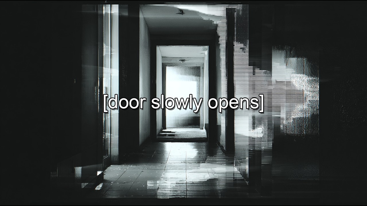 [door slowly opens]