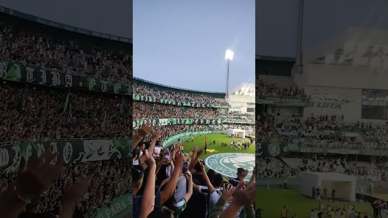 torcida #imperioalviverde  recebe o #coritiba no final do jogo