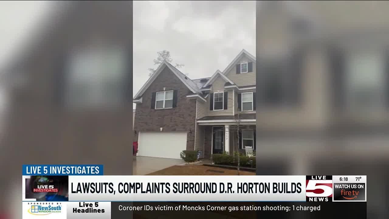 VIDEO: Lawsuits, customer complaints surround D.R. Horton builds in Lowcountry