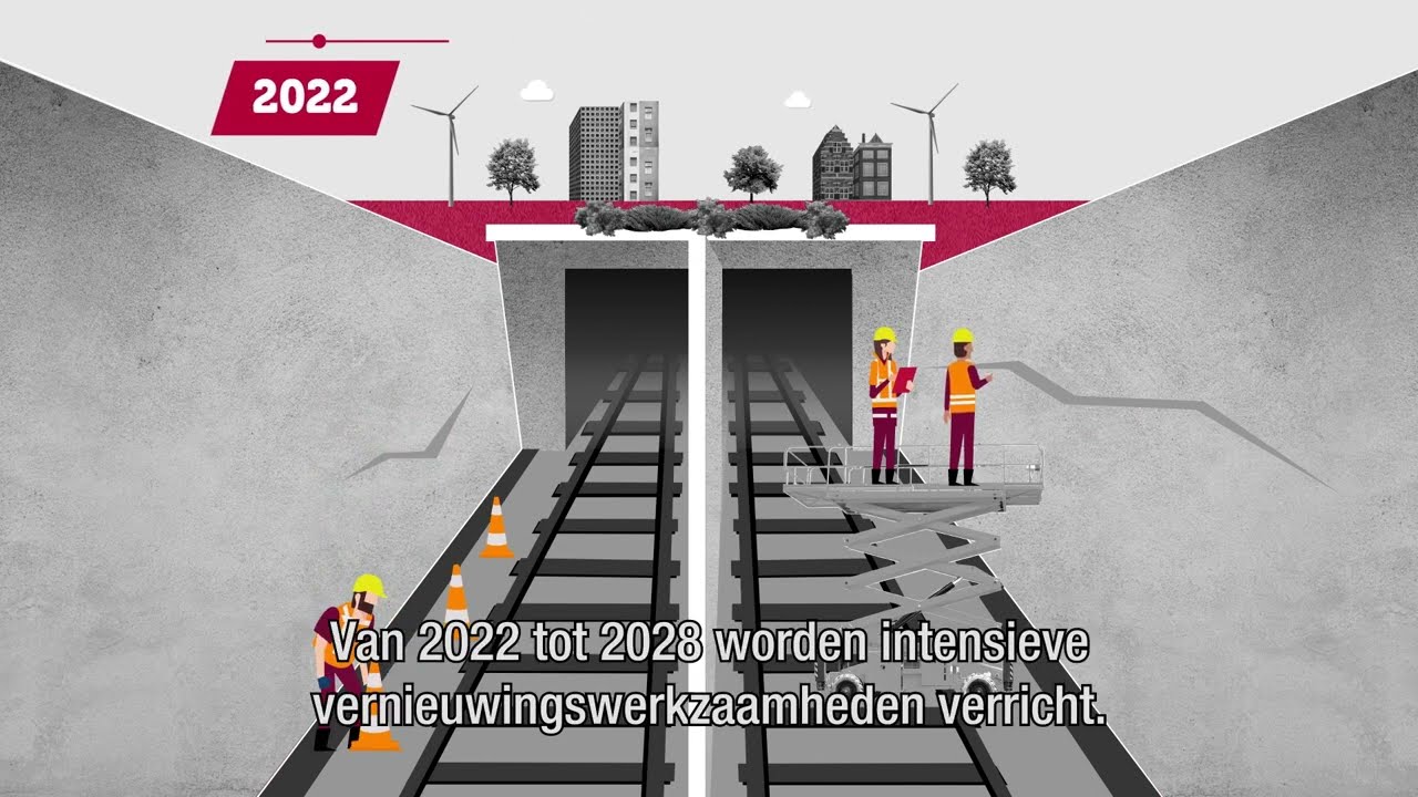 Grootschalige vernieuwingswerken Schipholspoortunnel