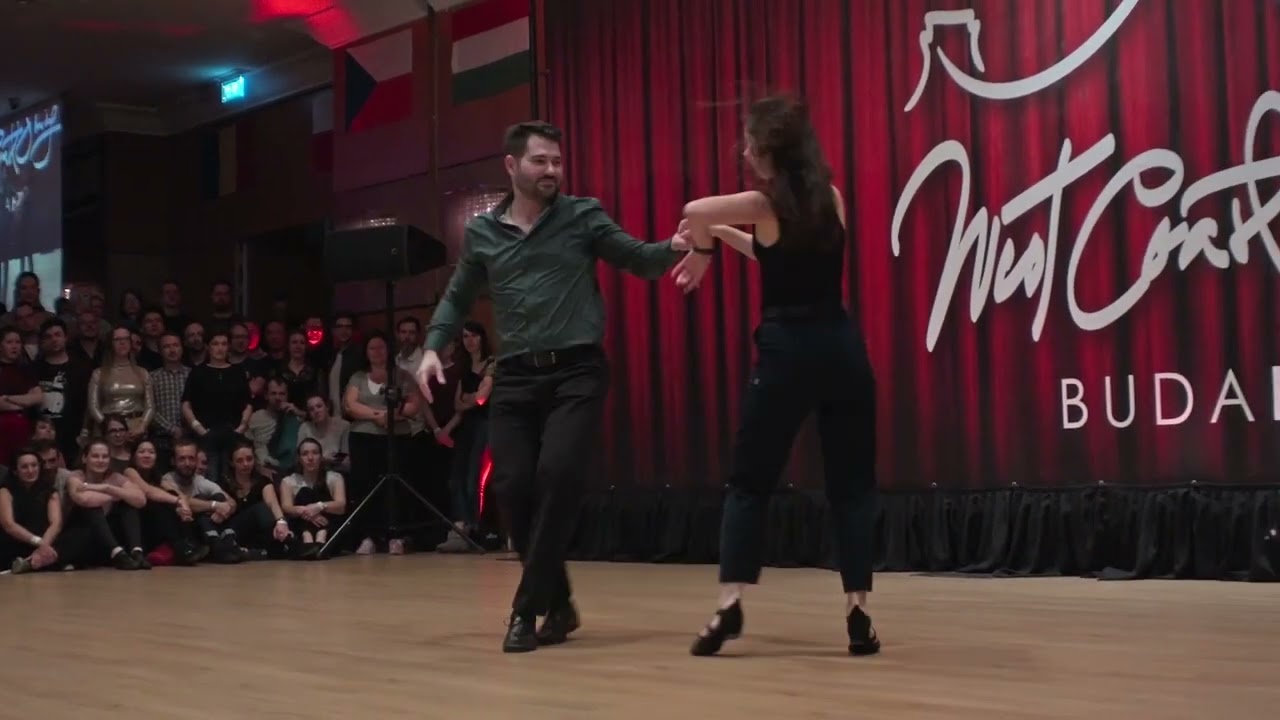 Improv West Coast Swing Dance - Ben Morris & Maria Elizarova - Budafest 2024 Pro Demos