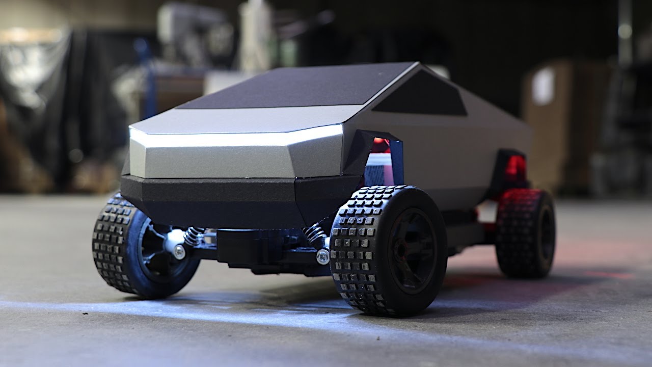 Build Working RC Tesla Cybertruck with Solar Roof and Lights!