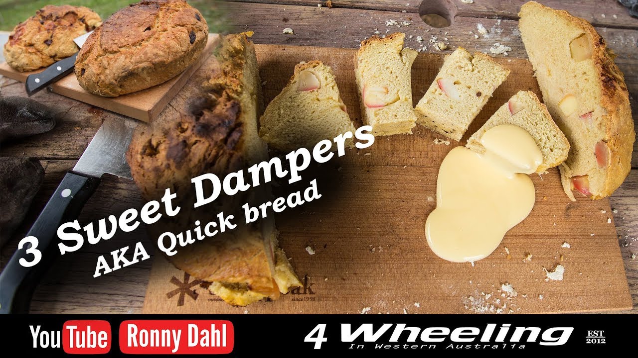 3 Sweet Dampers, Camp Oven Quick Bread
