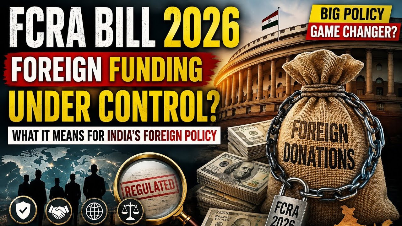 FCRA Bill 2026: Is India Tightening the Grip on Foreign Funding? | Impact on Foreign Policy