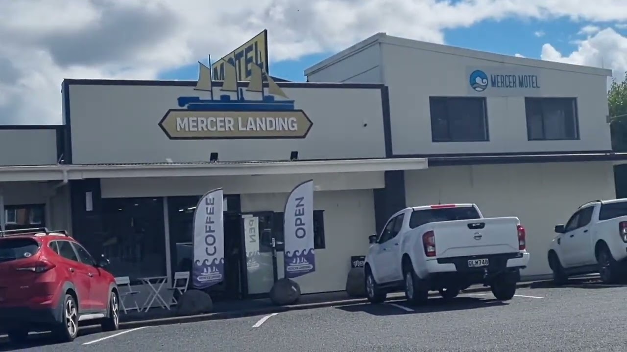 Small town New Zealand.  Mercer .. waikato