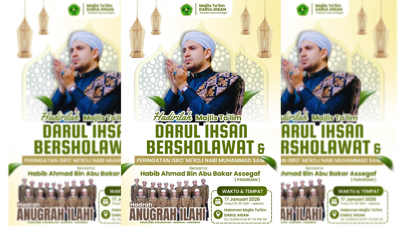 🔴📡MAJLIS TA'LIM DARUL IHSAN BERSHOLAWAT - HABIB AHMAD BIN ABU BAKAR ASSEGAF & HADRAH ANUGRAH ILAHI