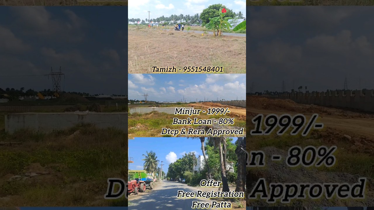Minjur Residential & Investment Plots For Sale #Minjur #land #plots #investment #villa #development