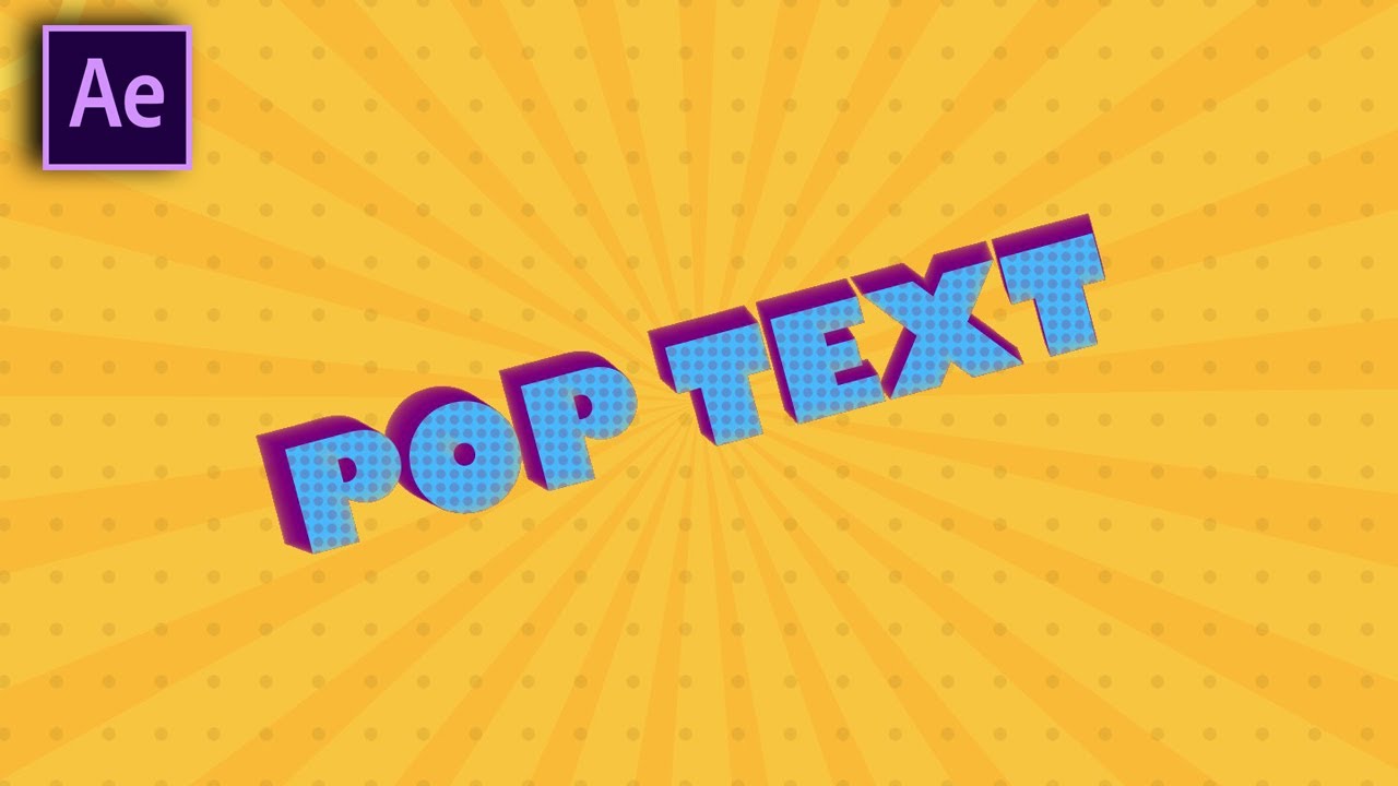Pop Text Effect Animation - After Effects CC