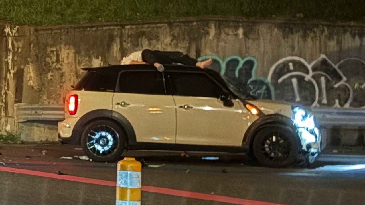 【車禍影片】你怎麼上去那裡的...？（2026.07.08 桃園市平鎮區民族路二段