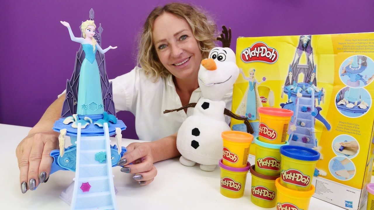 Play Doh Schule mit Nicole. ❄️❄️❄️ Eispalast f&uuml;r Elsa. Knete Video f&uuml;r Kinder