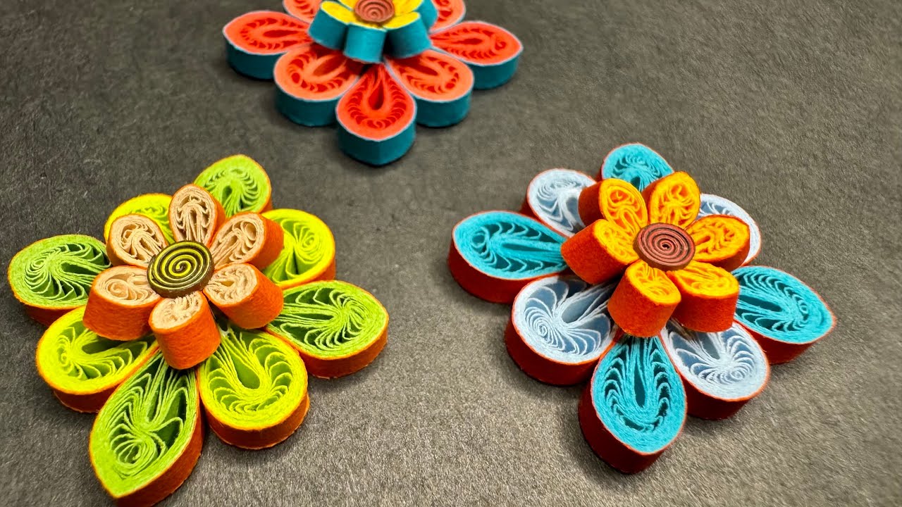 Vibrant Quilled Bloom - Simple DIY Paper Quilling