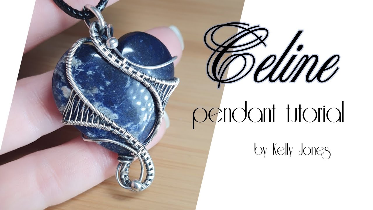 Wire wrap pendant tutorial 'Celine' by Kelly Jones.