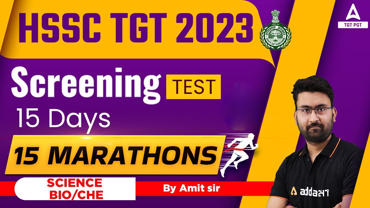 HSSC TGT 2023 | HSSC TGT Science Preparation | 15 Days 15 Marathon #3 | By Amit Sir