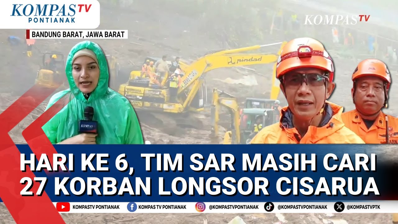 Operasi pencarian Korban Longsor Hari ke-6 Tim Sar Gabungan Terkendala Cuaca Buruk
