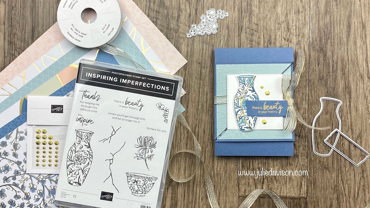 Stampin' Up! Забавная складная открытка Kintsugi Inspirations | 12 дней Рождества в июле 2025 год...