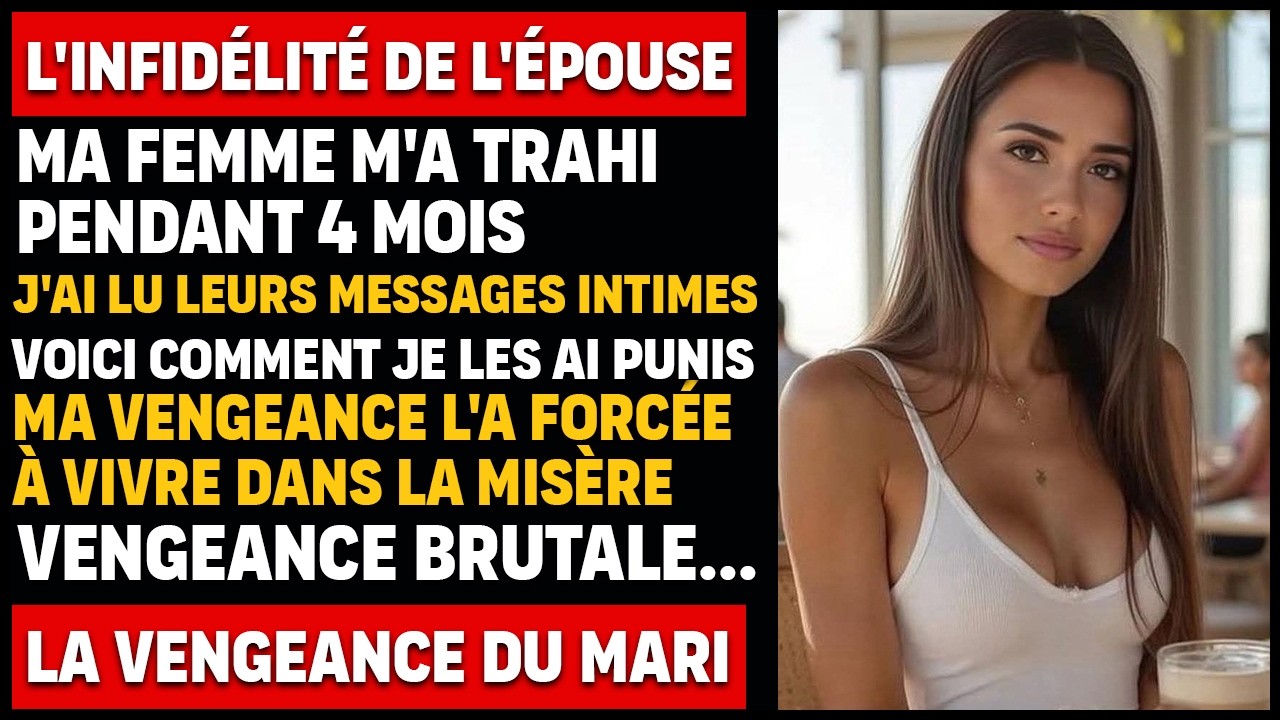 Elle simulait avec moi, jouissait avec lui. J'ai lu leurs messages intimes. Je l'ai anéantie.