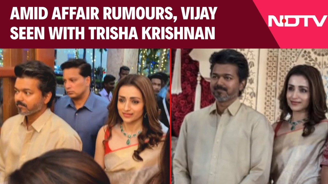 Actor Vijay News | Amid Affair Rumours, Vijay Arrives With Trisha Krishnan At Wedding Reception