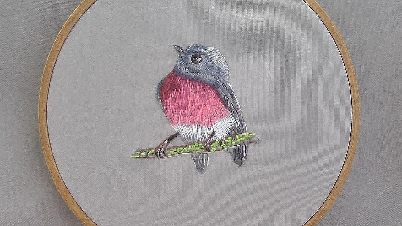 Step By Step Bird Embroidery Magic - Birdie SATIN EMBROIDERY