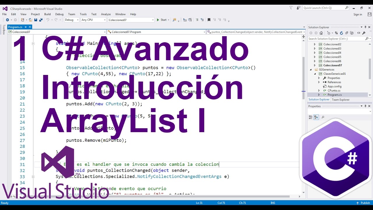 Tutorial C# nivel Avanzado 1 --- ArrayList I
