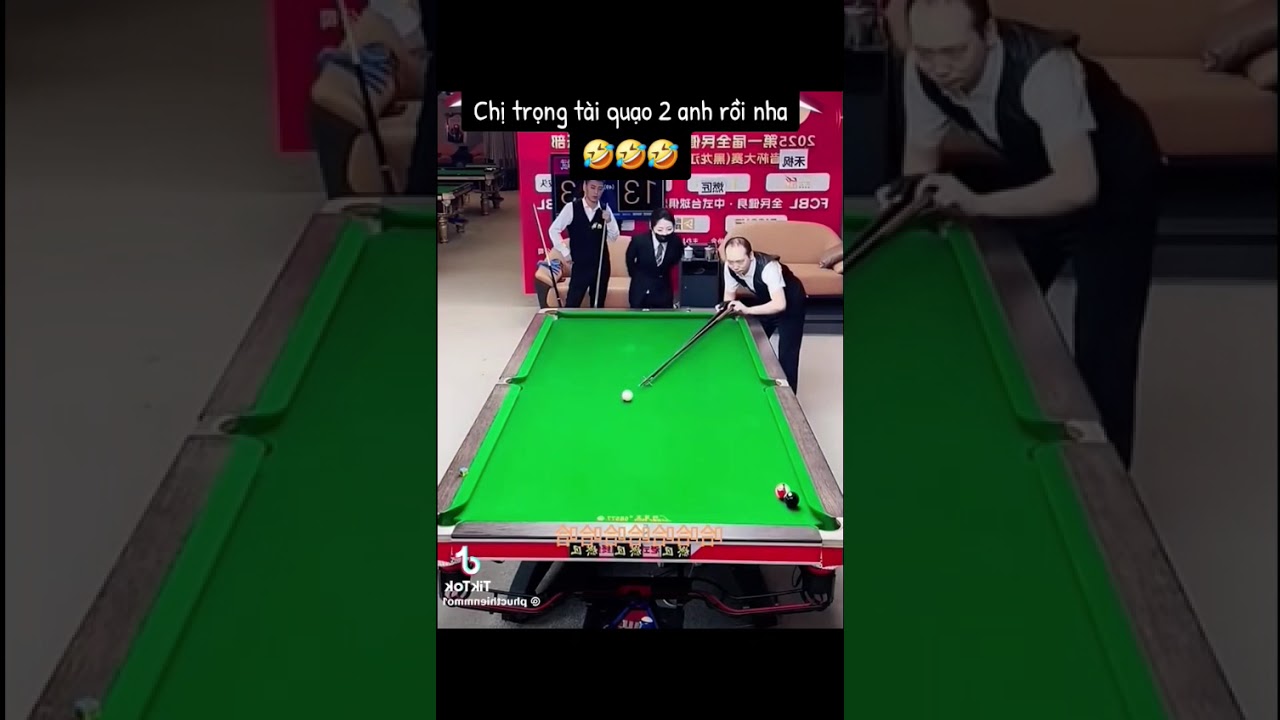 Chị trọng tài quạu rồi 🤣🤣#Luyentapbida3c #billiards #reviewbida 