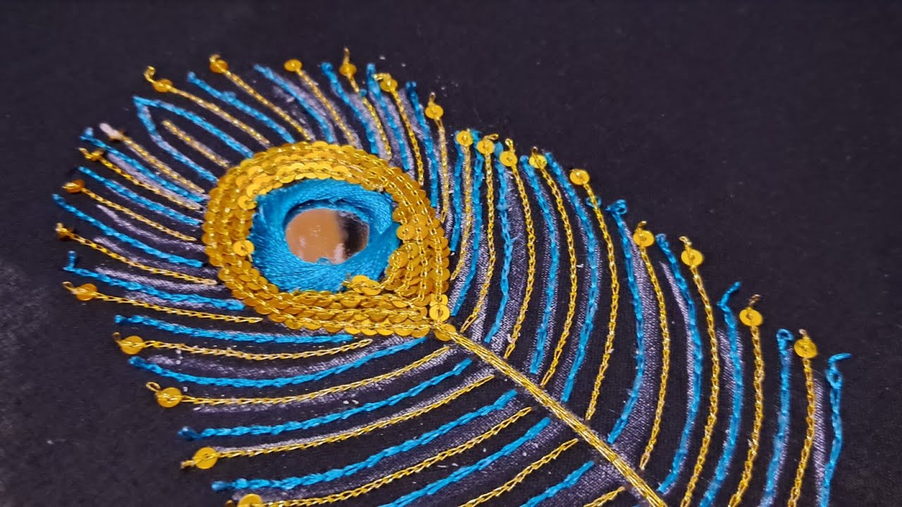 Peacock  feather  drawing |peacock  feather  stitch 