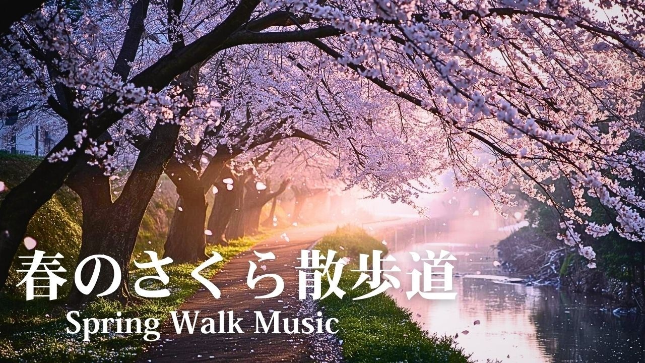 春のさくら🌸散歩BGM｜満開の桜並木🌸を歩くような穏やかな音楽（作業・リラックス）