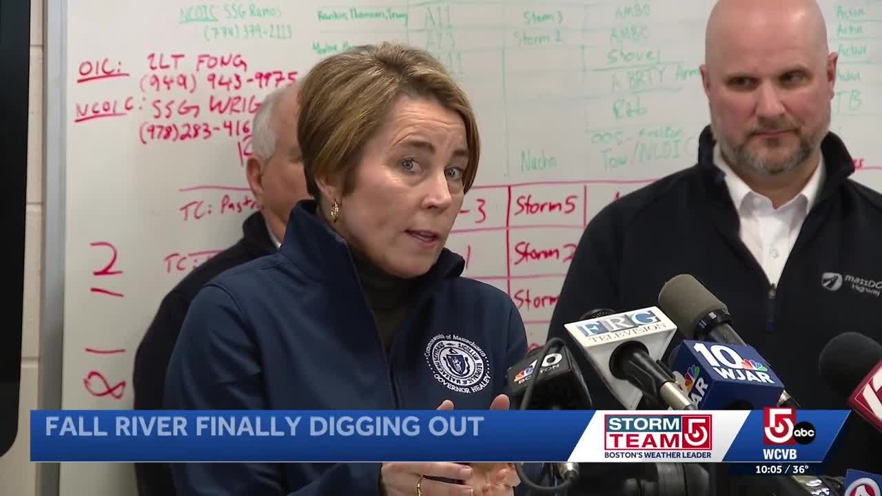Fall River snow cleanup aided by National Guard, out-of-state crews